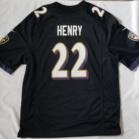 Nike Men's Derrick Henry Black Baltimore Ravens Alternate Game Jersey, X- Large - Picture 4 of 11